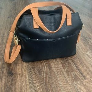 Milkmaid goods vegan leather diaper bag
